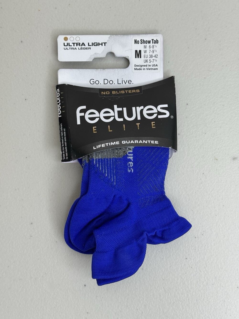 Feetures Elite Ultra Light No Show Tab Target Compression Running Socks Medium
